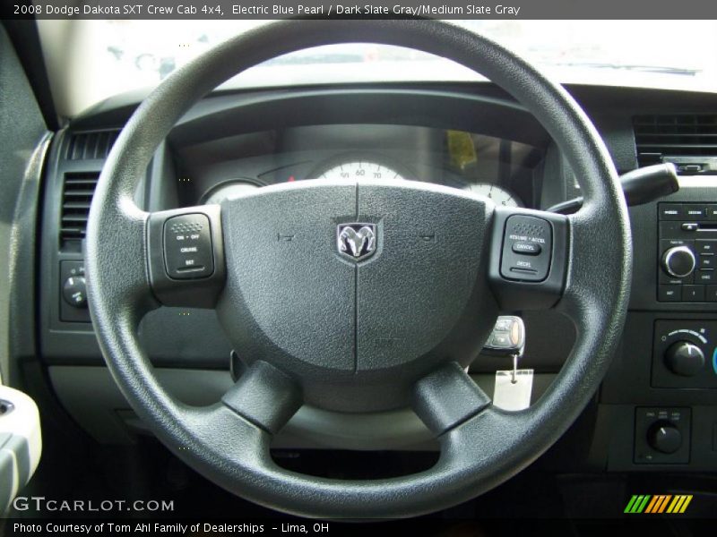 Electric Blue Pearl / Dark Slate Gray/Medium Slate Gray 2008 Dodge Dakota SXT Crew Cab 4x4