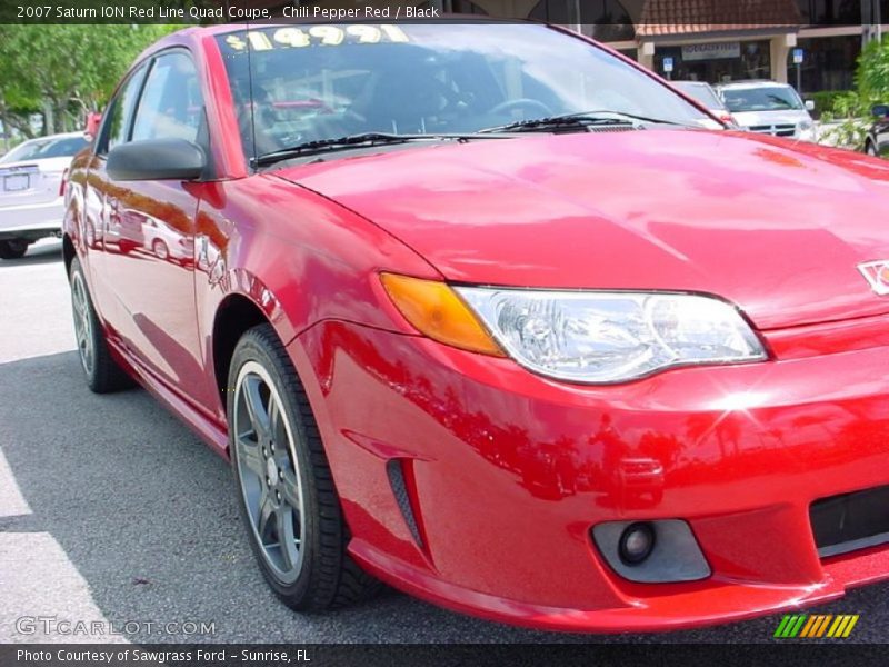 Chili Pepper Red / Black 2007 Saturn ION Red Line Quad Coupe