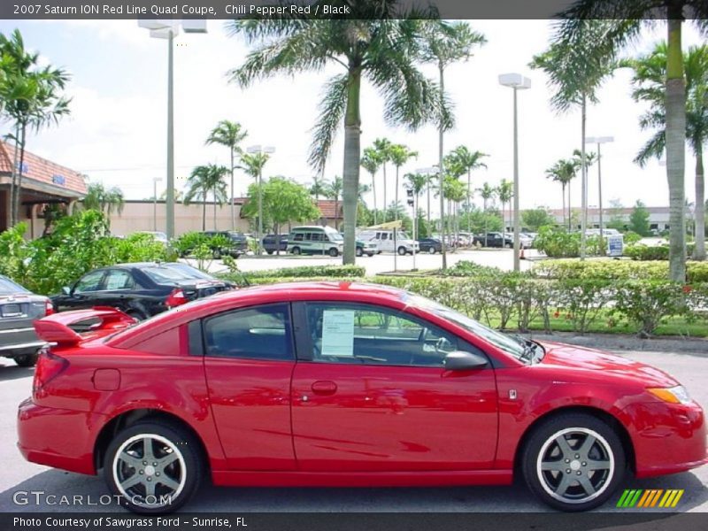 Chili Pepper Red / Black 2007 Saturn ION Red Line Quad Coupe