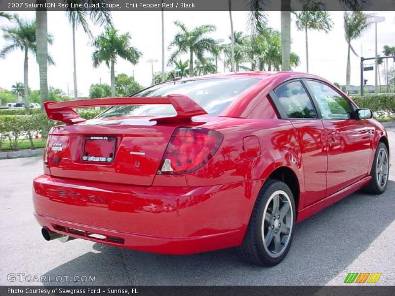 Chili Pepper Red / Black 2007 Saturn ION Red Line Quad Coupe