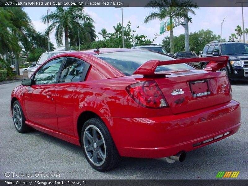 Chili Pepper Red / Black 2007 Saturn ION Red Line Quad Coupe