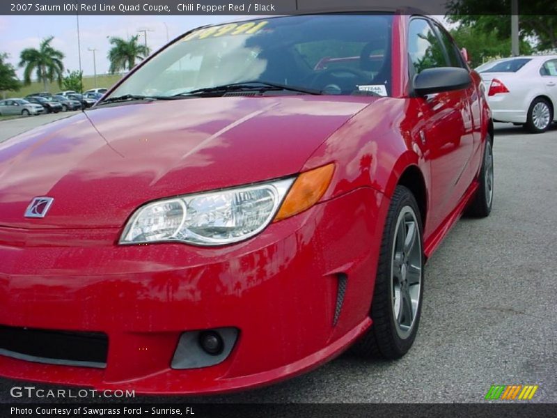 Chili Pepper Red / Black 2007 Saturn ION Red Line Quad Coupe