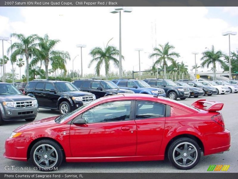 Chili Pepper Red / Black 2007 Saturn ION Red Line Quad Coupe