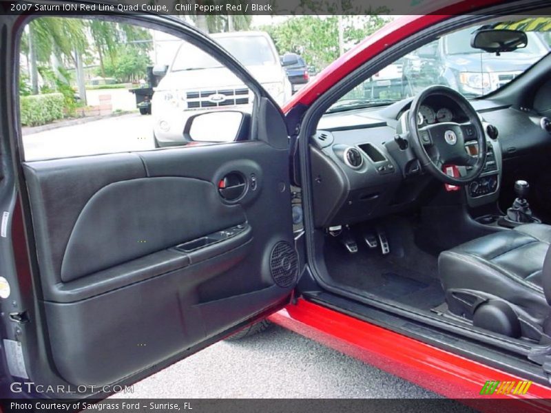 Chili Pepper Red / Black 2007 Saturn ION Red Line Quad Coupe