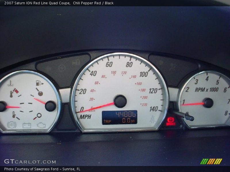 Chili Pepper Red / Black 2007 Saturn ION Red Line Quad Coupe