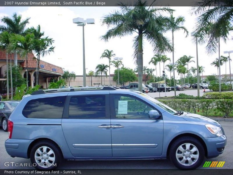 South Pacific Blue / Beige 2007 Hyundai Entourage Limited