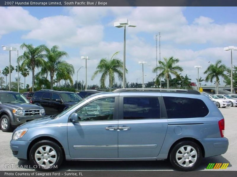 South Pacific Blue / Beige 2007 Hyundai Entourage Limited