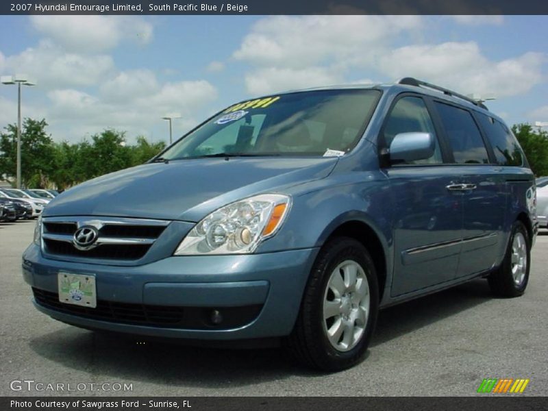 South Pacific Blue / Beige 2007 Hyundai Entourage Limited