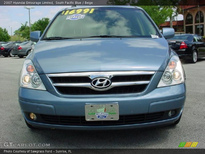 South Pacific Blue / Beige 2007 Hyundai Entourage Limited