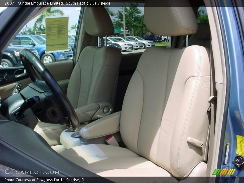 South Pacific Blue / Beige 2007 Hyundai Entourage Limited