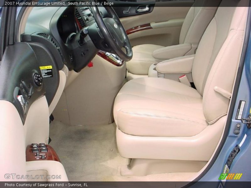 South Pacific Blue / Beige 2007 Hyundai Entourage Limited