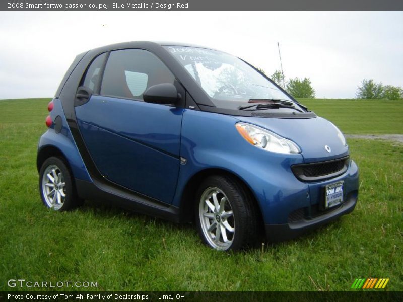 Blue Metallic / Design Red 2008 Smart fortwo passion coupe