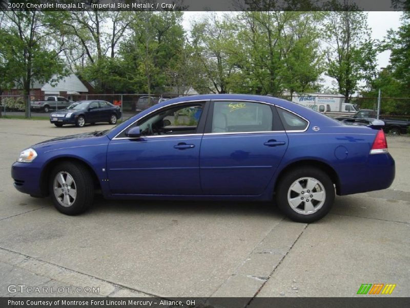 Imperial Blue Metallic / Gray 2007 Chevrolet Impala LT