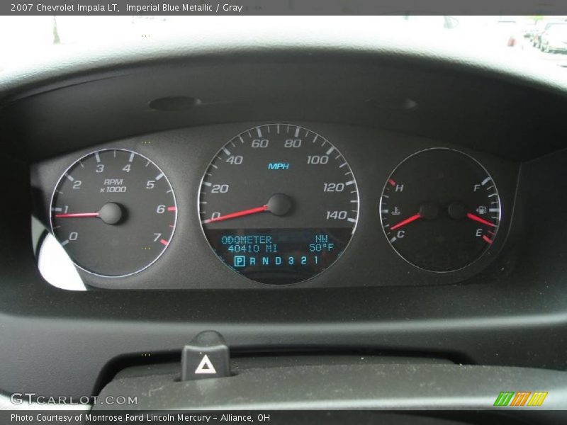 Imperial Blue Metallic / Gray 2007 Chevrolet Impala LT