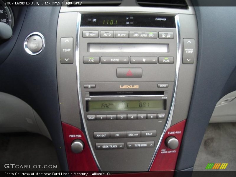 Black Onyx / Light Gray 2007 Lexus ES 350