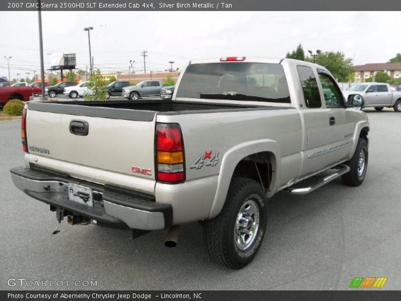 Silver Birch Metallic / Tan 2007 GMC Sierra 2500HD SLT Extended Cab 4x4