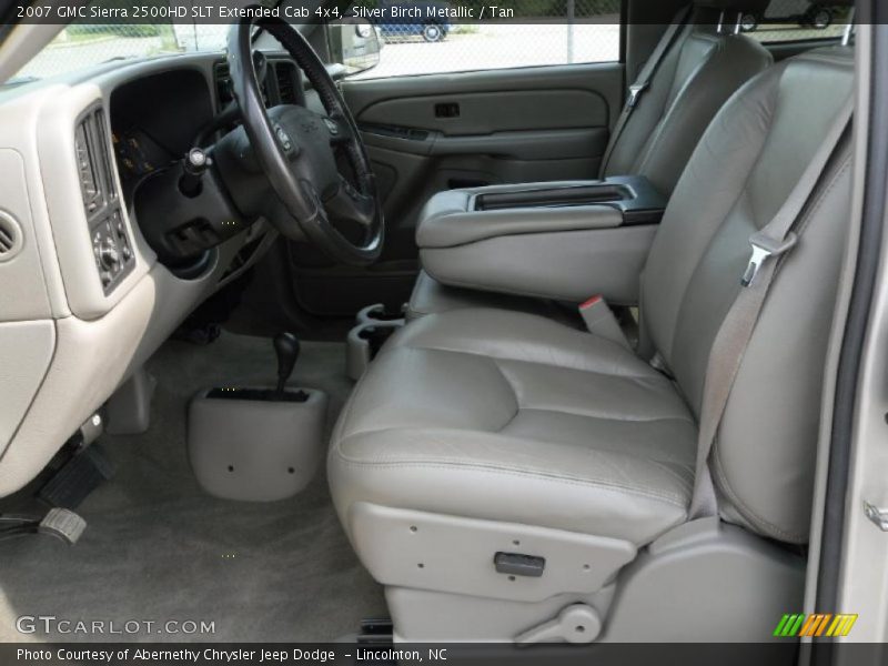 Silver Birch Metallic / Tan 2007 GMC Sierra 2500HD SLT Extended Cab 4x4