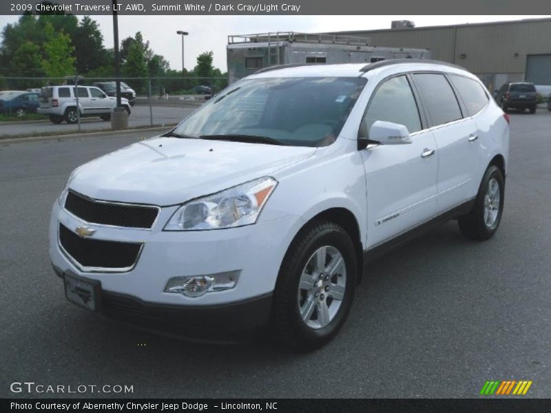 Summit White / Dark Gray/Light Gray 2009 Chevrolet Traverse LT AWD