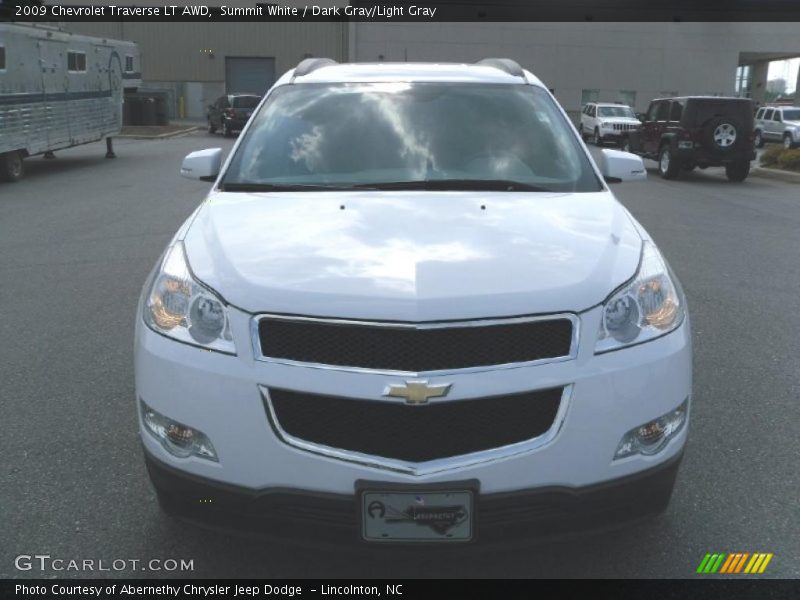 Summit White / Dark Gray/Light Gray 2009 Chevrolet Traverse LT AWD