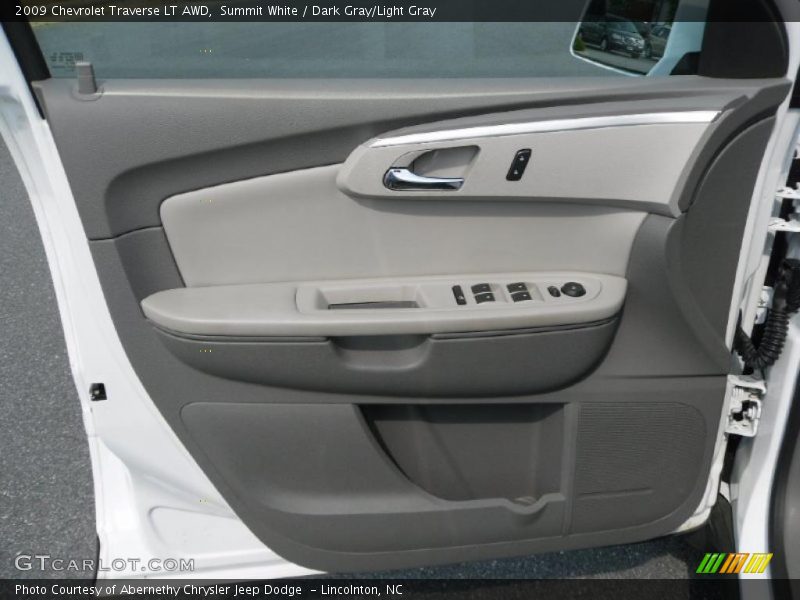 Summit White / Dark Gray/Light Gray 2009 Chevrolet Traverse LT AWD