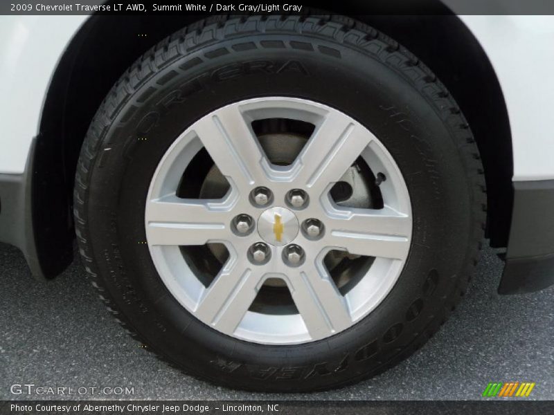 Summit White / Dark Gray/Light Gray 2009 Chevrolet Traverse LT AWD