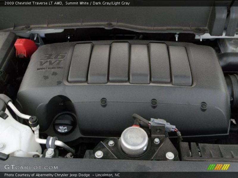 Summit White / Dark Gray/Light Gray 2009 Chevrolet Traverse LT AWD