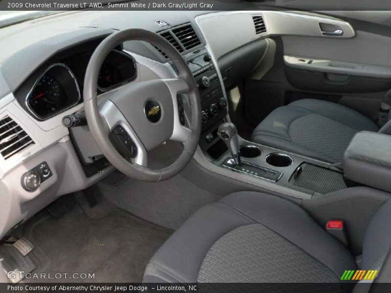 Summit White / Dark Gray/Light Gray 2009 Chevrolet Traverse LT AWD