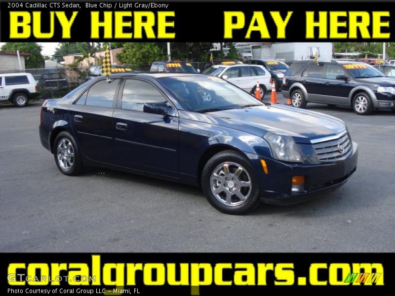 Blue Chip / Light Gray/Ebony 2004 Cadillac CTS Sedan