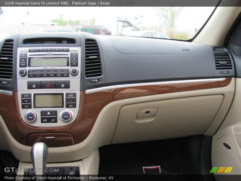 Platinum Sage / Beige 2008 Hyundai Santa Fe Limited 4WD