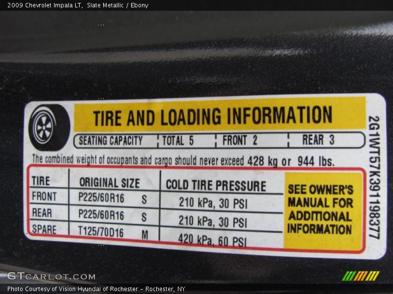 Slate Metallic / Ebony 2009 Chevrolet Impala LT