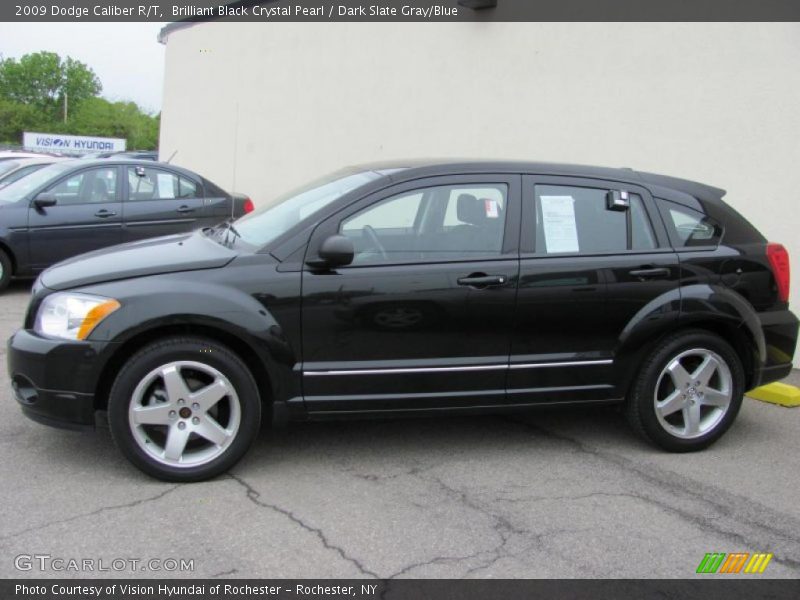 Brilliant Black Crystal Pearl / Dark Slate Gray/Blue 2009 Dodge Caliber R/T