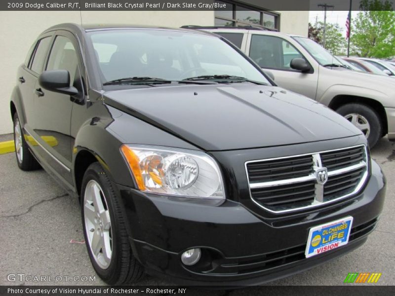 Brilliant Black Crystal Pearl / Dark Slate Gray/Blue 2009 Dodge Caliber R/T