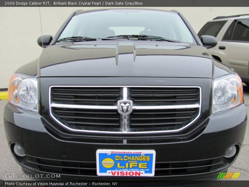 Brilliant Black Crystal Pearl / Dark Slate Gray/Blue 2009 Dodge Caliber R/T