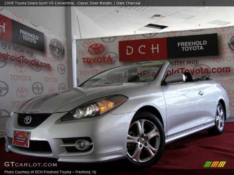 Classic Silver Metallic / Dark Charcoal 2008 Toyota Solara Sport V6 Convertible