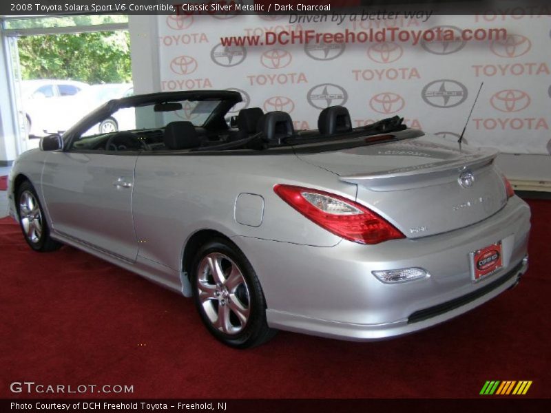 Classic Silver Metallic / Dark Charcoal 2008 Toyota Solara Sport V6 Convertible
