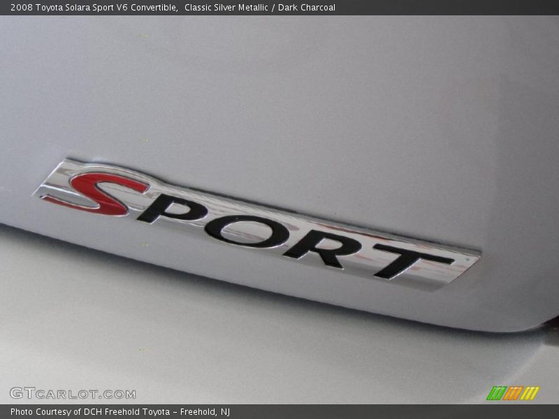 Classic Silver Metallic / Dark Charcoal 2008 Toyota Solara Sport V6 Convertible
