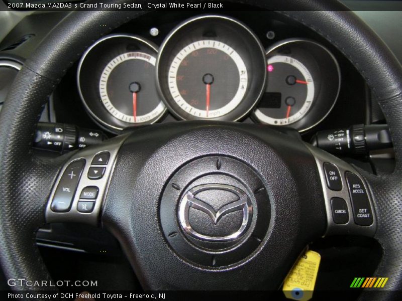 Crystal White Pearl / Black 2007 Mazda MAZDA3 s Grand Touring Sedan