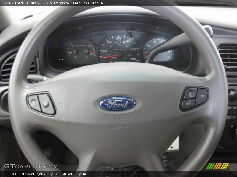 Vibrant White / Medium Graphite 2002 Ford Taurus SES