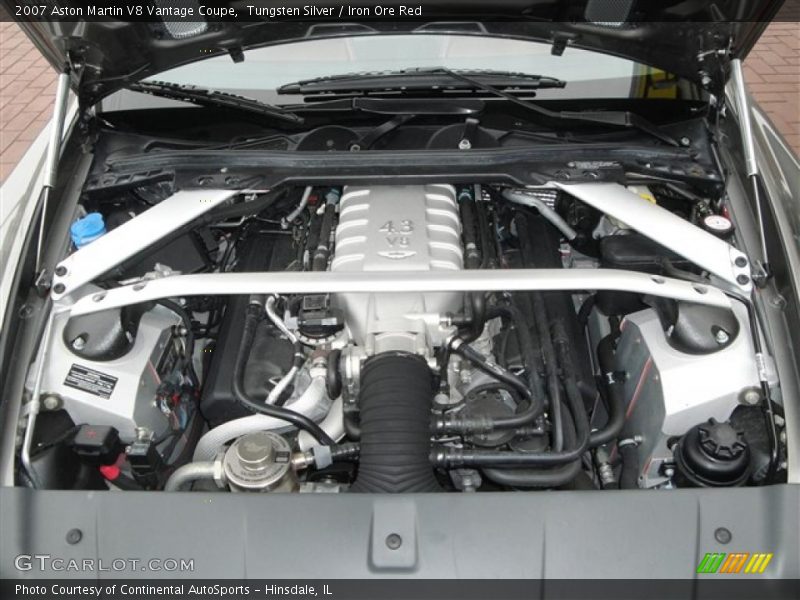Tungsten Silver / Iron Ore Red 2007 Aston Martin V8 Vantage Coupe