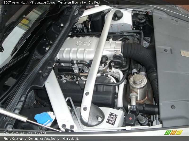 Tungsten Silver / Iron Ore Red 2007 Aston Martin V8 Vantage Coupe