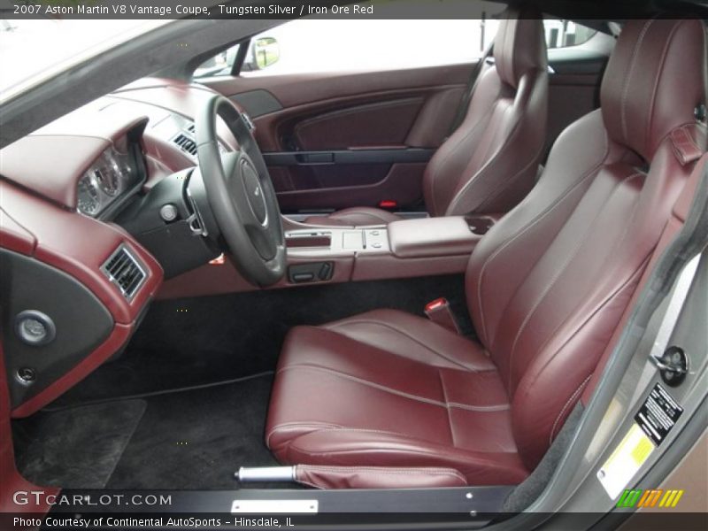 Tungsten Silver / Iron Ore Red 2007 Aston Martin V8 Vantage Coupe