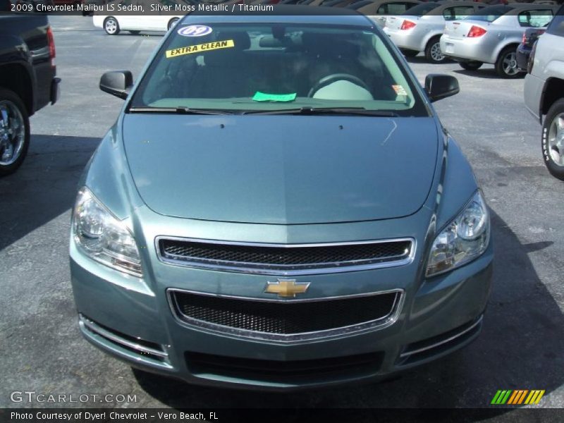 Silver Moss Metallic / Titanium 2009 Chevrolet Malibu LS Sedan