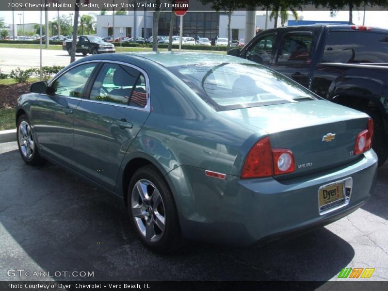 Silver Moss Metallic / Titanium 2009 Chevrolet Malibu LS Sedan