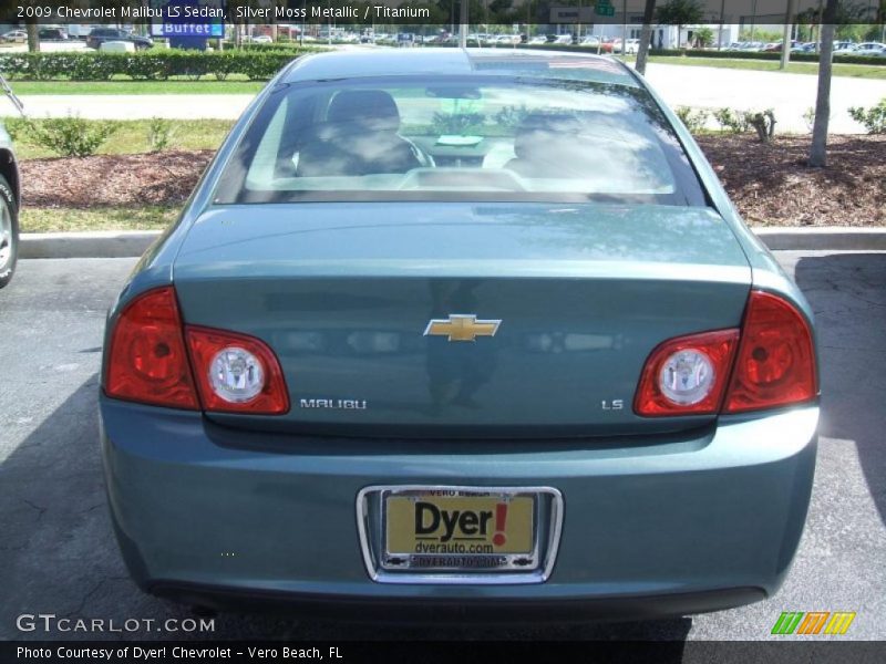 Silver Moss Metallic / Titanium 2009 Chevrolet Malibu LS Sedan
