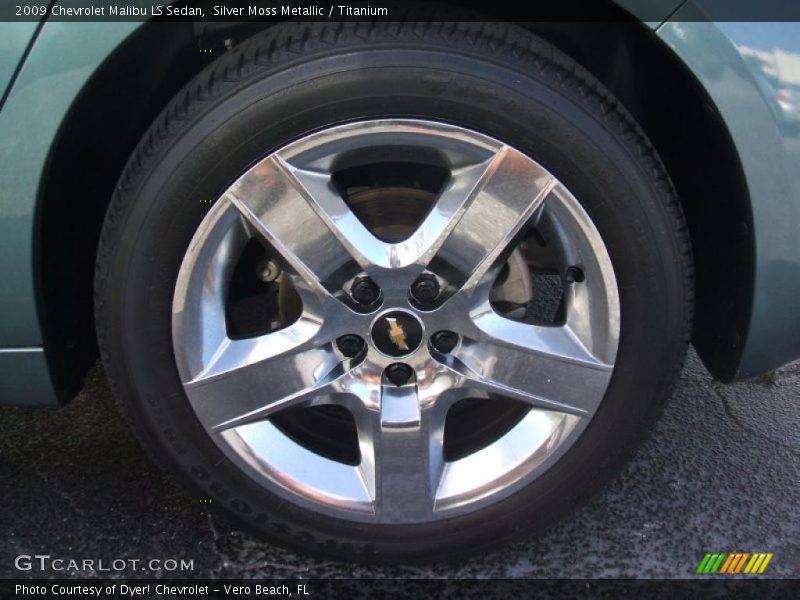 Silver Moss Metallic / Titanium 2009 Chevrolet Malibu LS Sedan