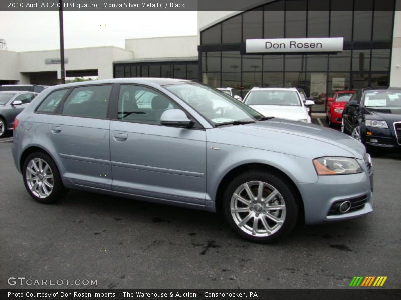 Monza Silver Metallic / Black 2010 Audi A3 2.0 TFSI quattro