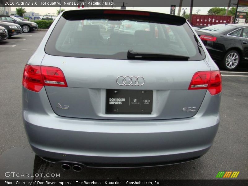 Monza Silver Metallic / Black 2010 Audi A3 2.0 TFSI quattro