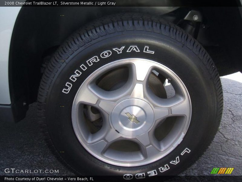 Silverstone Metallic / Light Gray 2008 Chevrolet TrailBlazer LT