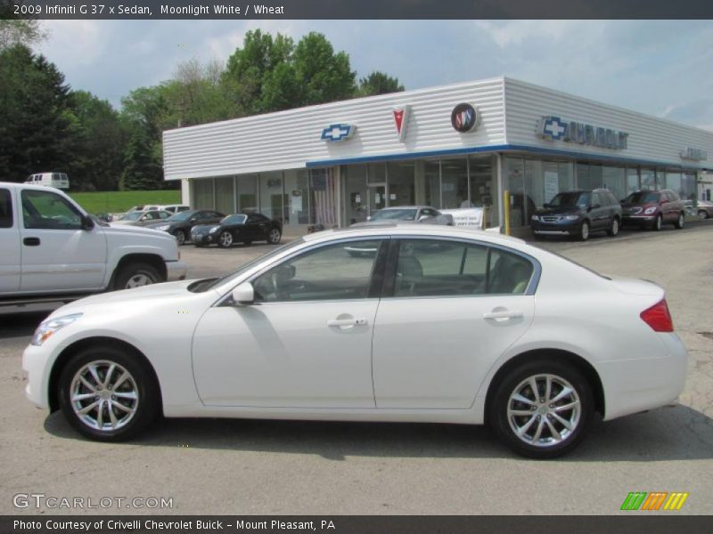 Moonlight White / Wheat 2009 Infiniti G 37 x Sedan