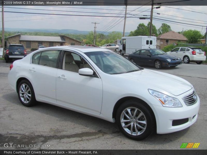 Moonlight White / Wheat 2009 Infiniti G 37 x Sedan